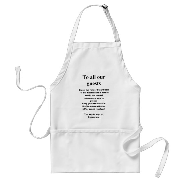Polar bear adult apron (Front)
