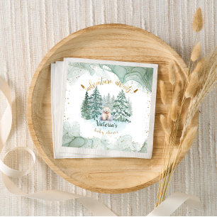Polar Bear Adventure Awaits Baby Shower Napkins