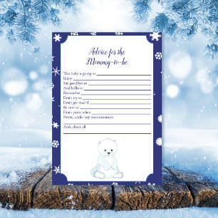 Polar Bear Advice For Mommy Baby Shower Game