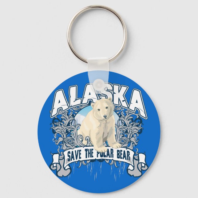Polar Bear Alaska Keychain (Front)