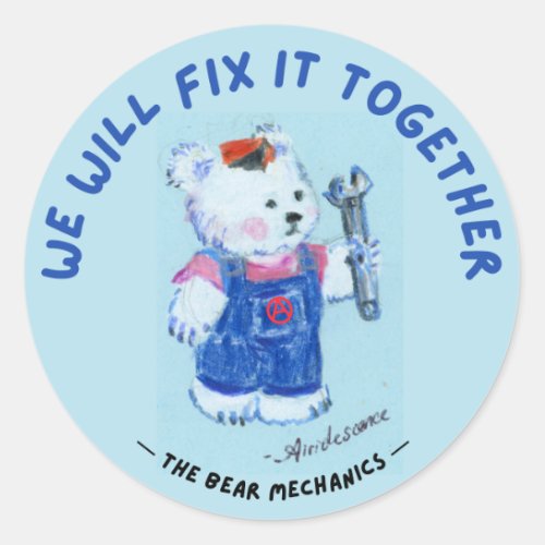Polar Bear Anarcho_Mechanic Sticker
