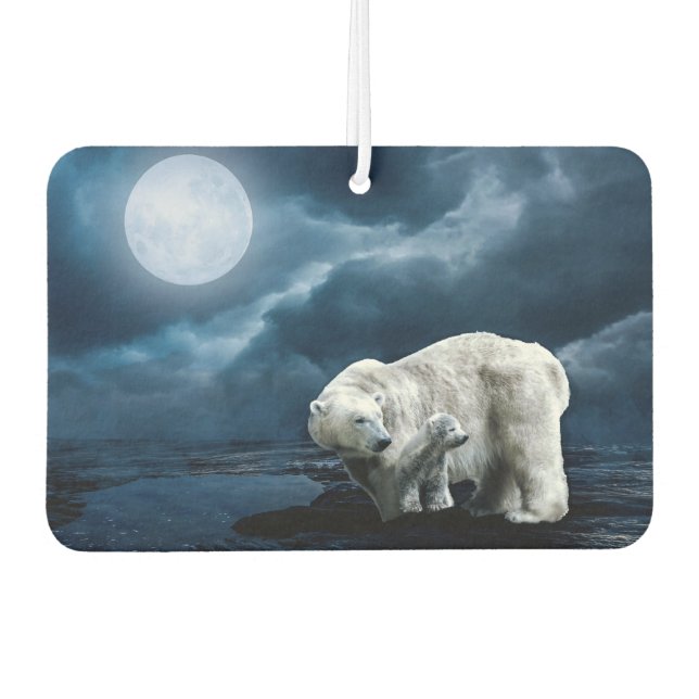 Polar Bear and Cub Air Freshener (Front)