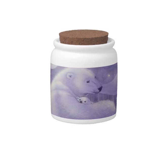 Polar Bear and Cub Candy Jar (Front)