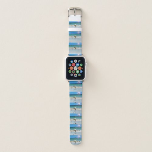 Polar Bear And Jack Russel On The Beach Apple Watch Band