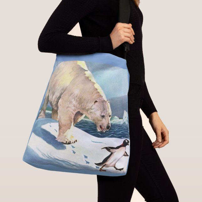polar bear and penguin crossbody bag (Close Up)