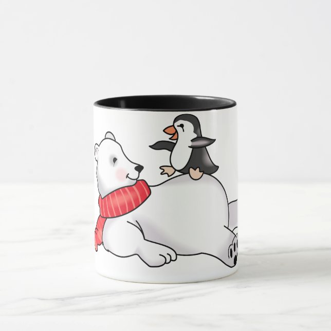 Polar Bear and Penguin Mug (Center)