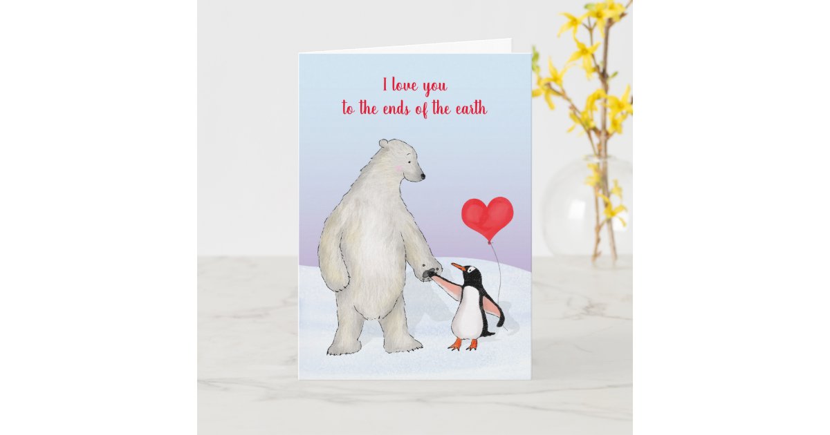 Valentine's Day Heart Cards - Valentine Bear and Polar Bear Craft