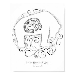 Polar Bear and Seal Poster