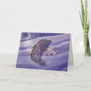 Polar Bear Angel Christmas Card by Molly Harrison