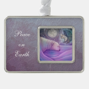 Polar Bear Angel Cub Wildlife Fantasy Illustration Ornament