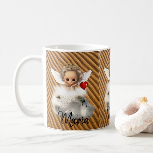 Polar Bear Angel Stripe Mug