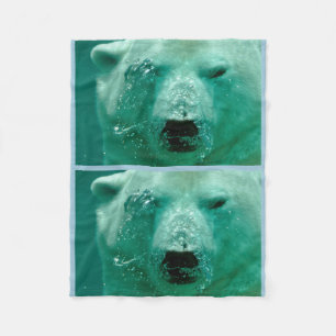 Polar Bear Animal Arctic Northern Cute Whimsical Fleece Blanket
