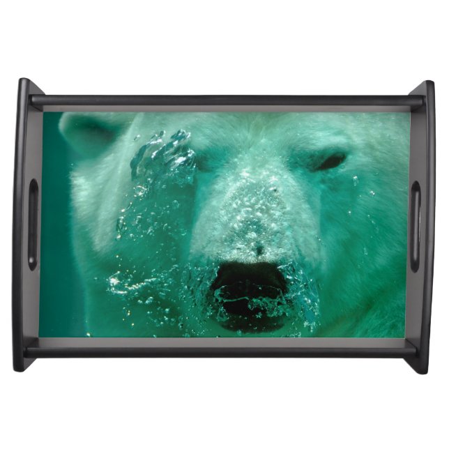 Polar Bear Animal Arctic Northern Cute Whimsical Serving Tray (Front)