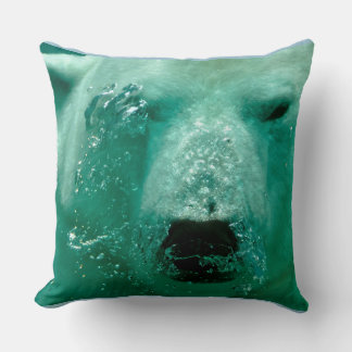 Polar Bear Animal Arctic Northern Cute Whimsical Throw Pillow