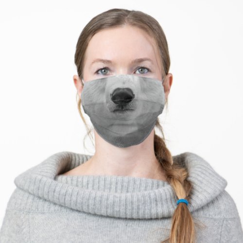 Polar Bear Animal Face Adult Cloth Face Mask