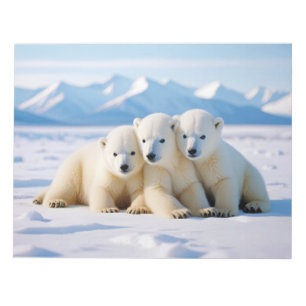Polar Bear Animal Nature Wildlife Affection Caring Notepad