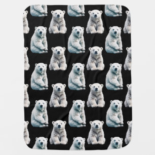 Polar Bear Animal Pattern Design Baby Blanket