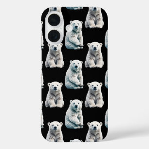 Polar Bear Animal Pattern Design  iPhone 16 Case