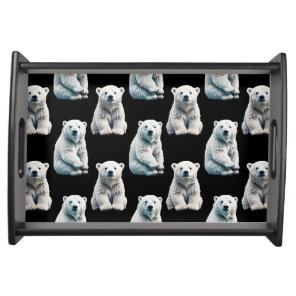 Polar Bear Animal Pattern Design  Serving Tray