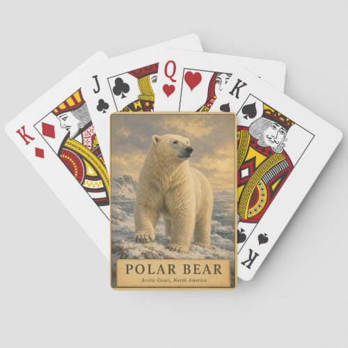 Polar Bear Arctic Coast VINTAGE Poker Cards
