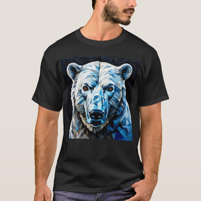 🐻‍❄️ Polar Bear Arctic Glow ❄️ Minimal Winter  T-Shirt (Front)