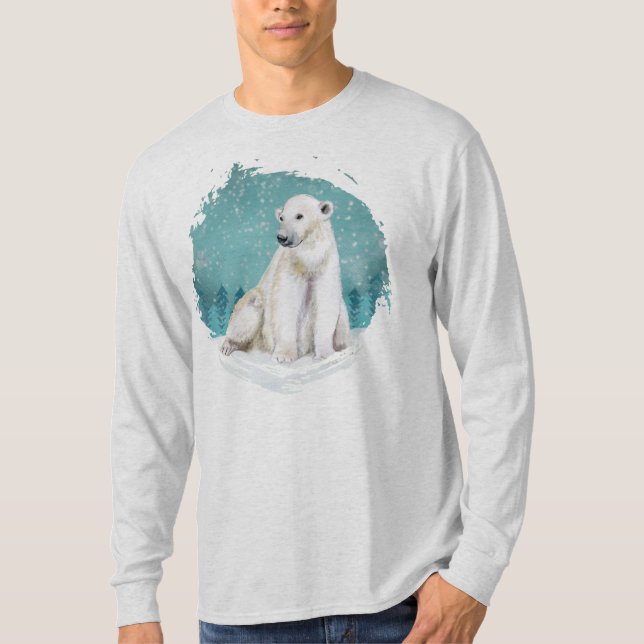 Polar Bear Arctic Winter T-Shirt (Front)