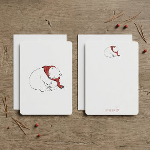 Polar Bear Arctic Winter Warm Wishes Note Card