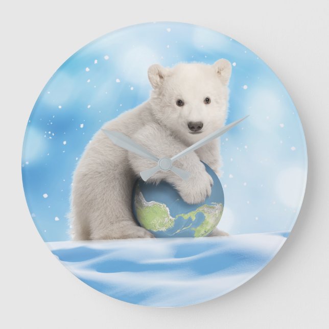 Polar Bear Arctic World Clock (Front)
