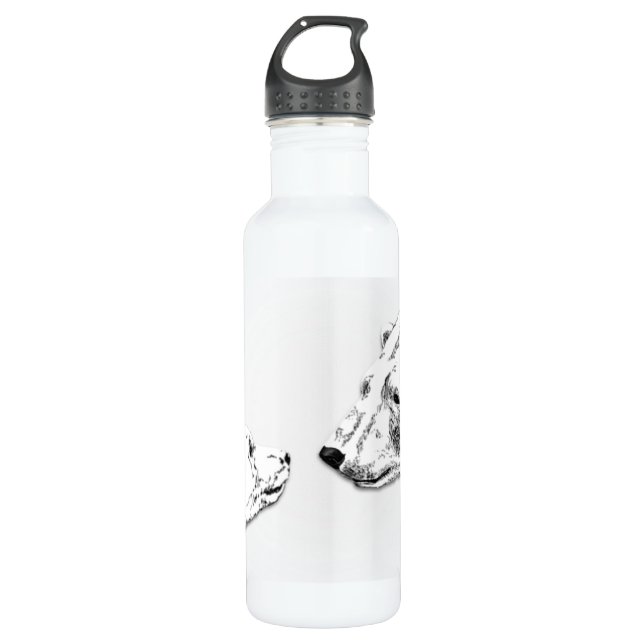 Polar Bear Art Bear Art Water Bottle (Front)