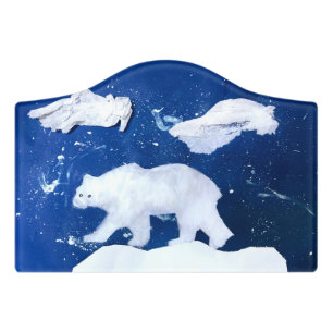 Polar Bear "Art by Kids" Door Sign