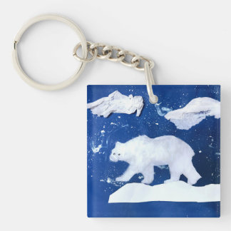 Polar Bear "Art by Kids" Keychain