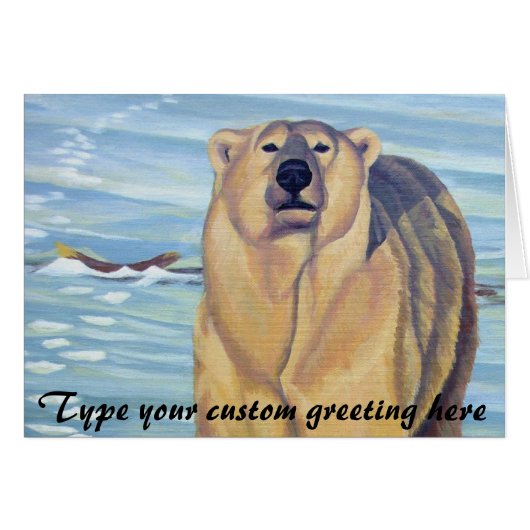 Polar Bear Art Cards Custom Wildlife Art Cards (Front Horizontal)