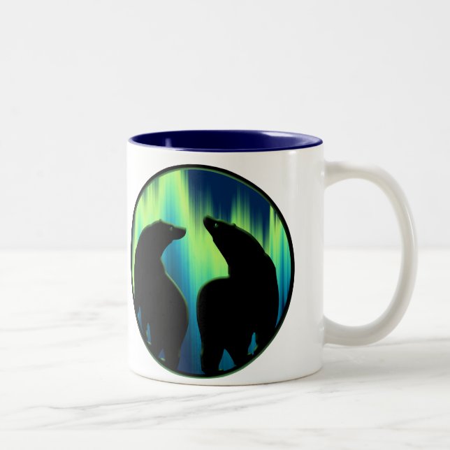 Polar Bear Art Coffee Mug First Nations Bear Cup (Right)