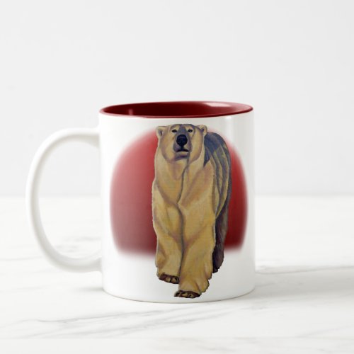Polar Bear Art Coffee Mug Wildlife Art Bear Cup