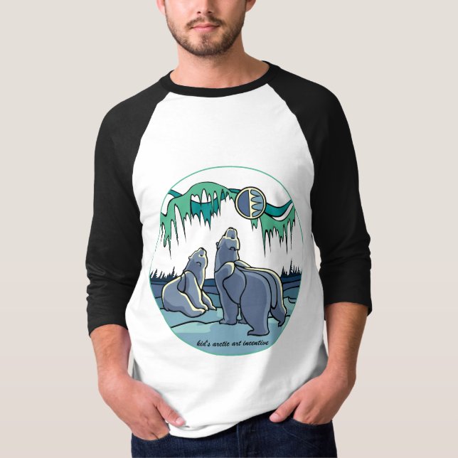 Polar Bear Art Jersey Men's Polar Bear Shirt (Front)