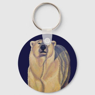 Polar Bear Art Key Chain Canadian Wildlife Gifts