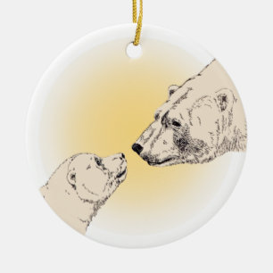 Polar Bear Art Ornament Bear Keepsake Bear Gifts
