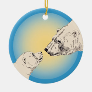 Polar Bear Art Ornament Bear Keepsake Bear Gifts