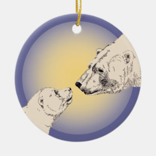 Polar Bear Art Ornament Bear Keepsake Bear Gifts