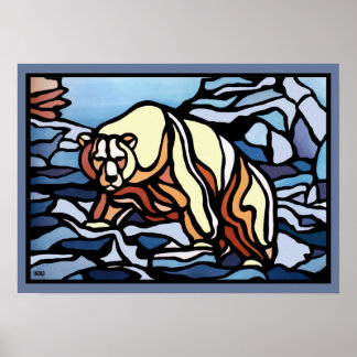 Polar Bear Art Print First Nation Wildlife Poster
