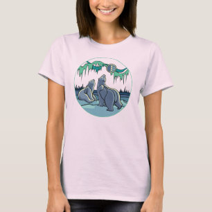 Polar Bear Art Shirt Women's Plus Size Bear Shirt