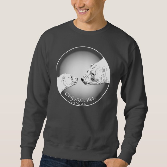 Polar Bear Art Sweatshirt Churchill Bear Shirts (Front)