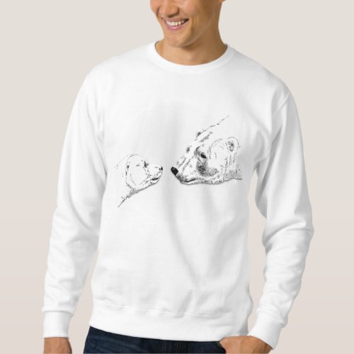 Polar Bear Art Sweatshirt Cute Baby Bear Shirts