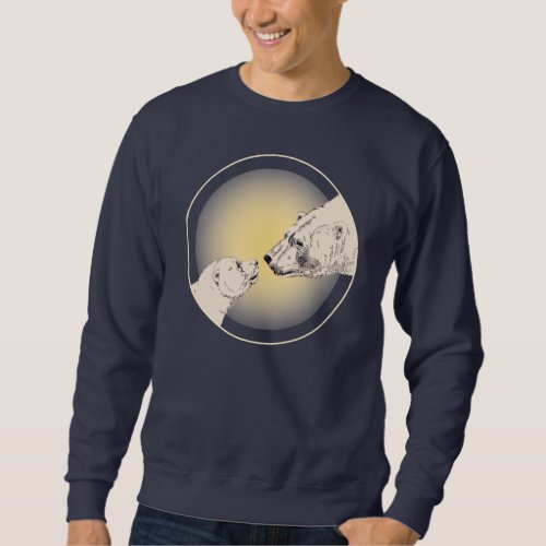 Polar Bear Art Sweatshirt Cute Baby Bear Shirts