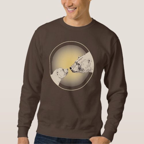 Polar Bear Art Sweatshirt Cute Baby Bear Shirts