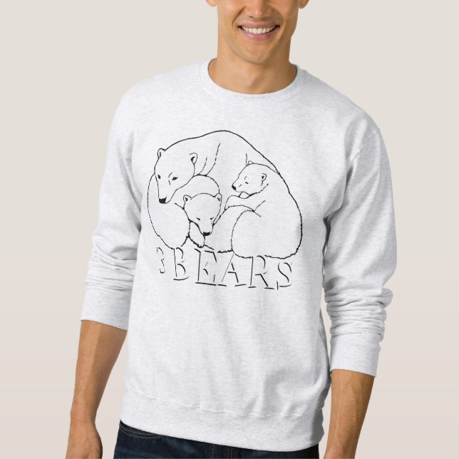Polar Bear Art Sweatshirts Bear Cubs Unisex Shirts (Front)