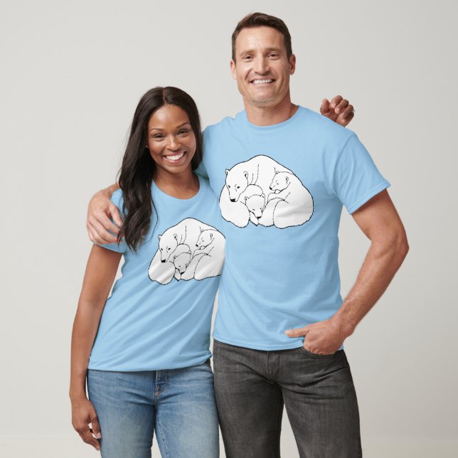 Polar Bear Art T-shirt Men's Organic Bear Shirt (Unisex)