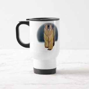 Polar Bear Art Travel Mug Wildlife Art Bear Cup