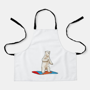 Polar bear as Snowboarder with Snowboard Apron