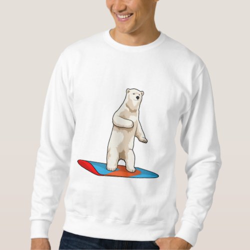 Polar bear as Snowboarder with Snowboard Sweatshirt